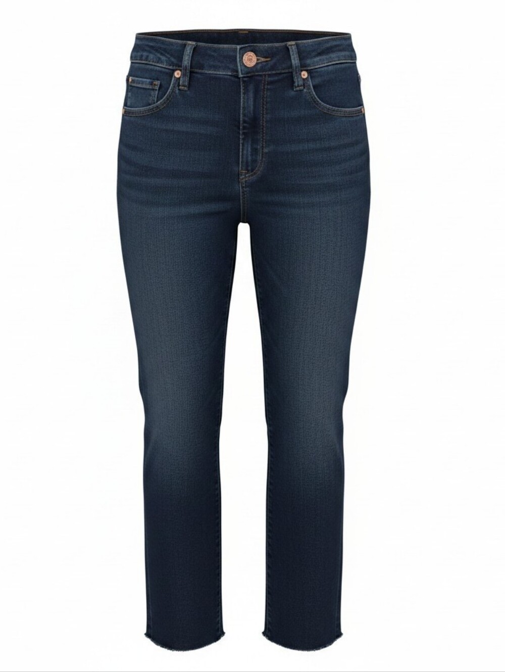 Express Dark Blue Women’s Straight-Leg Stretch Ankle Jeans